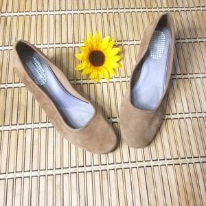 Com+sens leather upper chunky heel round toe